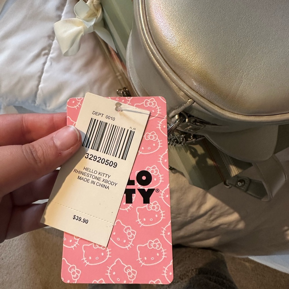 Hello Kitty Iridescent Silver Mini Backpack with … - image 3